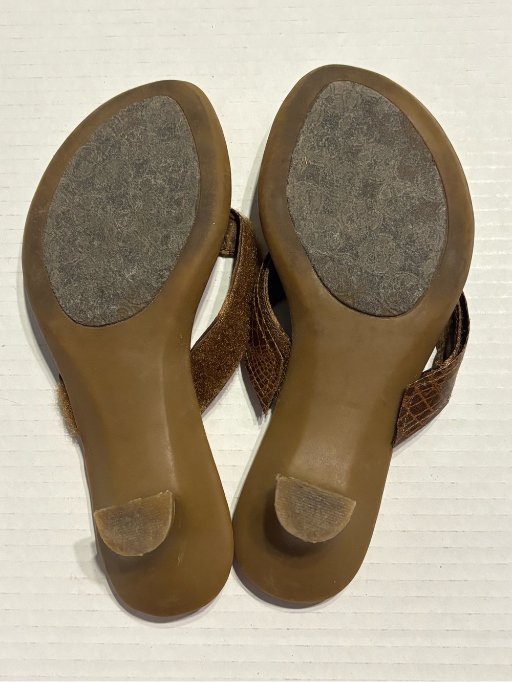 TWO PAIRS: Lindsay Phillips SWITCH FLOPS Sandal, Wedge brown | cork women’s sz 6 - Picture 8 of 11